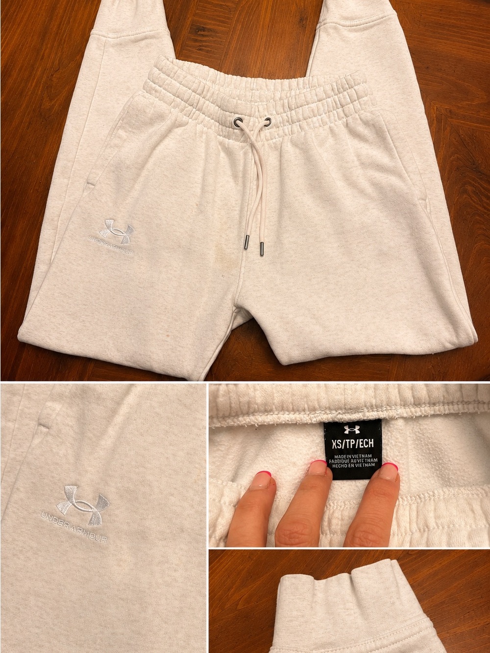 Under Armour Kids Cream Fleece Joggers with Drawcord